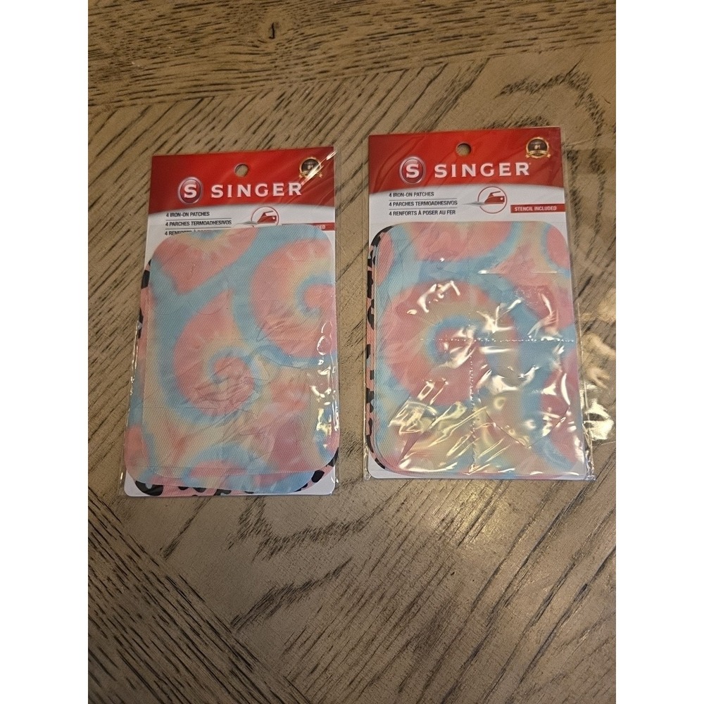 SINGER Iron-On Patches Combo Repair Kit for Jeans and Pants 8 Patches New